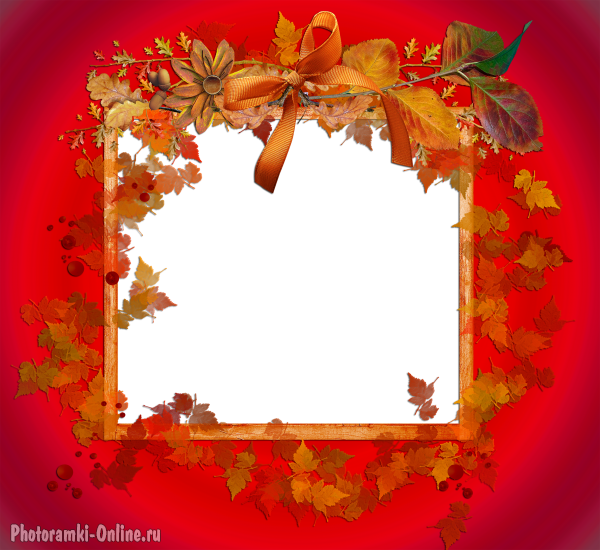 рамка осень листья