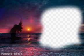 фотоэффект море закат русалка