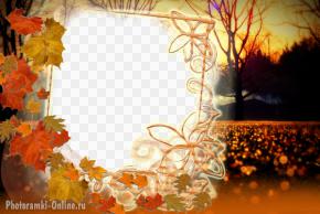 рамка осень листья пейзаж