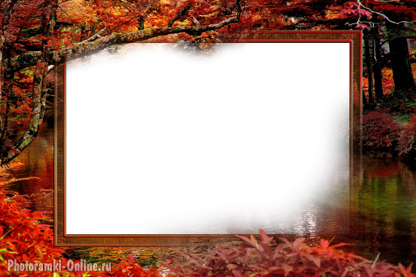 рамка для фото осенний лес озеро