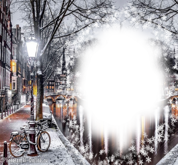 зимний фотоэффект онлайн в городе Амстердам, Нидерланды