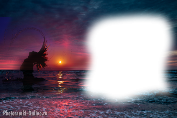 фотоэффект море закат русалка