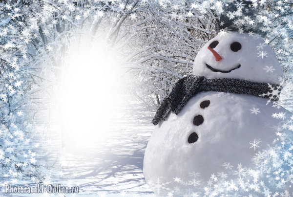 фотоэффект со снеговиком