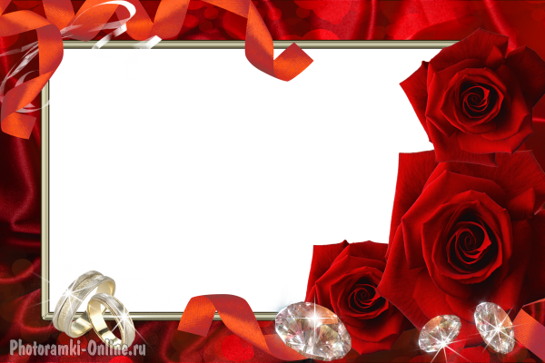 рамка свадьба розы