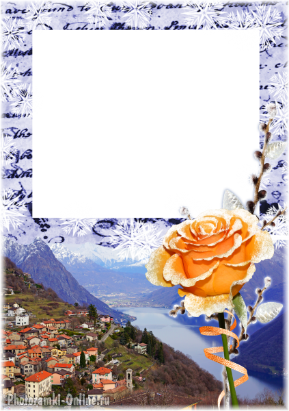 рамка Швейцария пейзаж роза