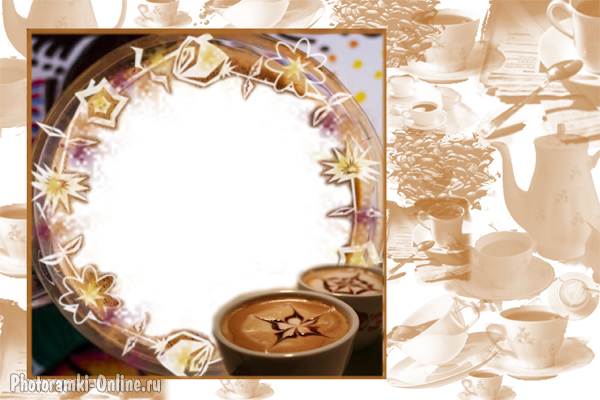 рамка кофе цветы