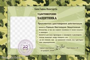рамка Защитник удостоверение