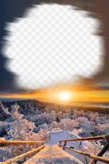 Сделать фотоэффект онлайн на фоне зимнего неба Баварии
