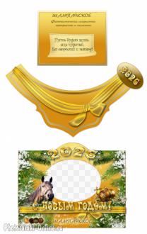 Этикетка на шампанское на Новый год с фото