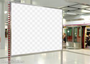 фотоэффект рекламный щит в метро