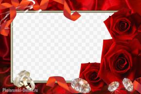 рамка свадьба розы